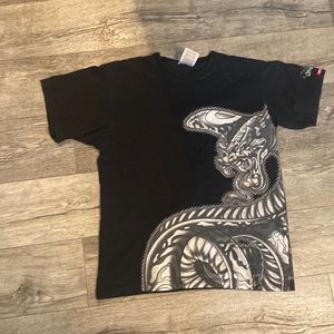 RARE 90s JNCO SNAKE GRAPHIC SHORT SLEEVE